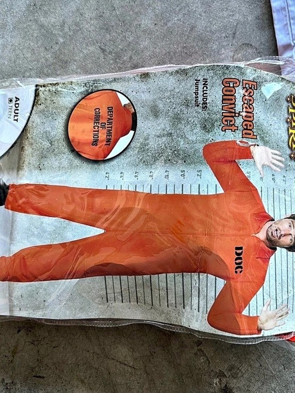 Spooktacular Creations Escaped Convict Halloween Costume NWT
